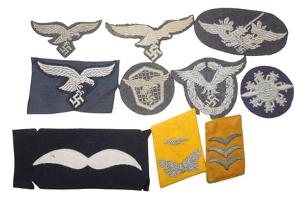 Lot WWII Luftwaffe German Air Force Patches Insignia