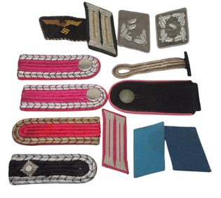 WWII German Military Fire Police & Political Shoulder Boards & Tabs