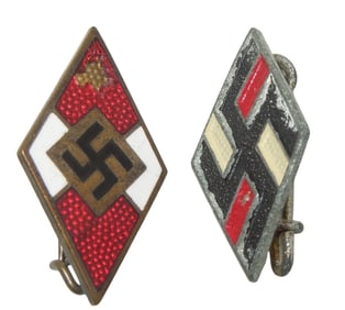 Lot (2) German HJ Membership Youth Pins
