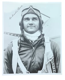 WWII Fighter Pilot Ace Charlie Bond Signed Photo Flying Tigers AVG