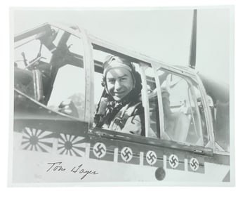 WWII Flying Ace Pilot Thomas Hayes Signed Photo 35th 357th Fighter Group
