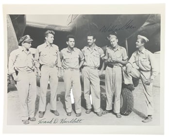 WWII Aces Pilots Hurlbut & Sloan 82nd Fighter Group 15th Air Force Signed Photos