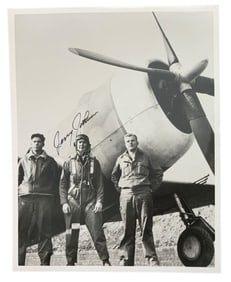 WWII Fighter Pilot Ace Gerald Johnson Signed Photo POW 8th Air Force General