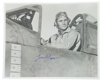 USMC Marine Corps Quadruple Ace Pilot Ken Walsh MOH Medal of Honor Signed Photo
