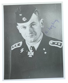 WWII German Waffen SS Alfred Siegling Knights Cross Signed Photo