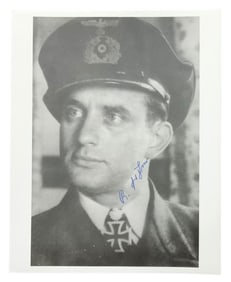 WWII German U-Boat Commander Reinhard Suhren U-564 Knights Cross Signed Photo