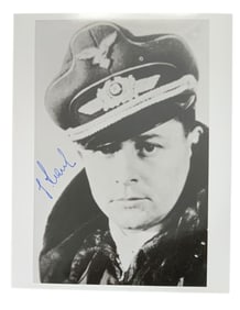 WWII German Luftwaffe Fighter Ace Paul Hubert Rauh Knights Cross Signed Photo
