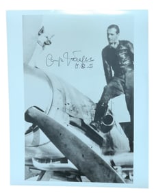 WWII German Luftwaffe Fighter Ace Ernst Scheufele Knights Cross Signed Photo