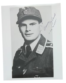 WWII German Luftwaffe Pilot Oscar Boesch 120 Combat Missions Signed Photo