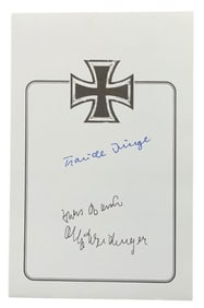 WWII Hitler’s Third Reich Junge Secretary, Baur Pilot, Weidinger Waffen Signed