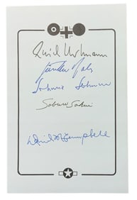 WWII Top Aces Signed (5) Book Plate Hartmann Rall McCampbell (MOH) Sakai Johnson