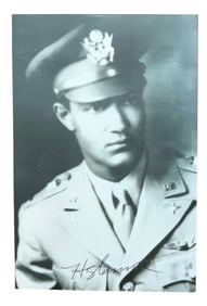 WWII Tuskegee Airman Pilot Harold Sawyer Signed Photo 301st FS 332nd FG