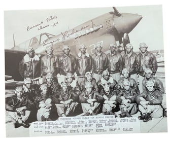 WWII Tuskegee Airman Pilot Eugene Richardson Signed Photo
