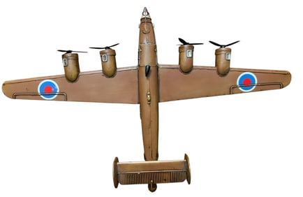 WWII RAF Royal Air Force B-24 Liberator Bomber Diamond Lil Aircraft Tin Model