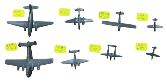 US Army Air Force & Navy Cruver Aircraft Spotter Recognition Planes Lot (8)