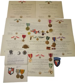 Vietnam War US Army Warrant Officer Bronze Star Air Medal Documents Archive