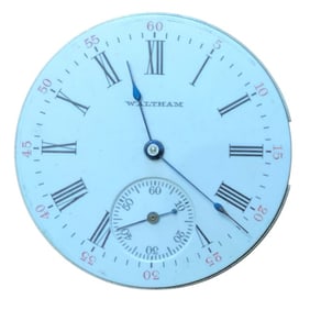 1906 American Waltham Watch Co. Pocket Watch Movement (14923927) & Dial Grade Seaside