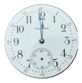 1910 American Waltham Pocket Watch Movement (18071177) & Dial Grade Lady Waltham