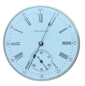 1904 American Waltham Watch Co. Pocket Watch Movement (13988253) & Dial Grade 220