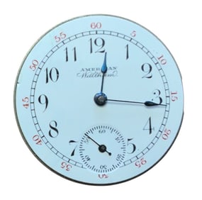 1897-1900 American Waltham Watch Co. Pocket Watch Movement (6521256) & Dial Grade 68