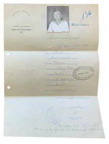 WWII German Cruiser Admiral Graf Spee Argentina Internee Martin Schmidt Document