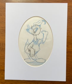 Disney Donald Duck Matted Pencil Concept Color Sketch Animator Illustrator Carl Barks #2