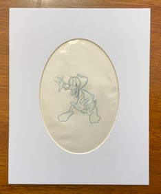Disney Donald Duck Matted Pencil Concept Color Sketch Animator Illustrator Carl Barks #3
