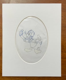 Disney Donald Duck Matted Pencil Concept Color Sketch Animator Illustrator Carl Barks #4