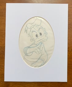 Disney Donald Duck Matted Pencil Concept Color Sketch Animator Illustrator Carl Barks #6