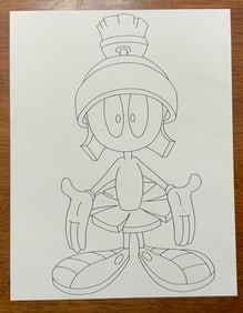 1969 Warner Bros. Animation Marvin The Martian Production Line Sketch Cel