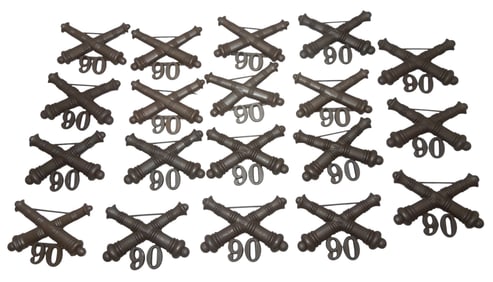 Spanish American War US Army 90th Coast Artillery Insignia Pins Lot