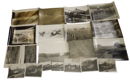 Lot WWI US Army Air Service Aero Squadron Aerial Photographs Planes Crashes