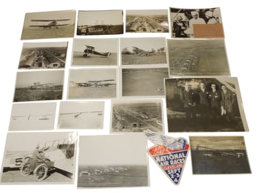 Lot WWI - 1930s US Military & Aviation Airplane Photos Air Races