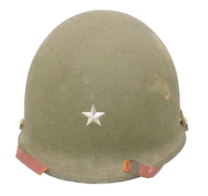 Post WWII Front Seam Swivel Bale Named Army Brigadier General M-1 Helmet