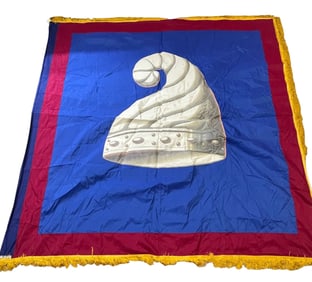 Early 1900s British Made II Doge of Venice Silk Flag
