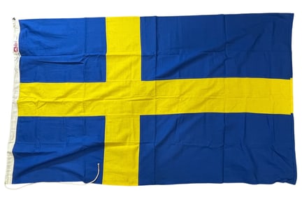 1948 Flag of Sweden & Government Transmittal Letter
