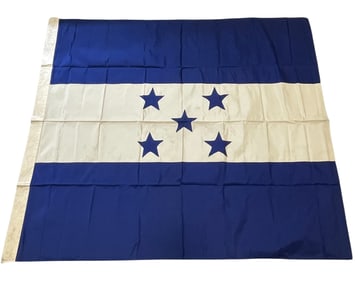 Early 1900s Silk Merchant Maritime Ship Flag of Honduras