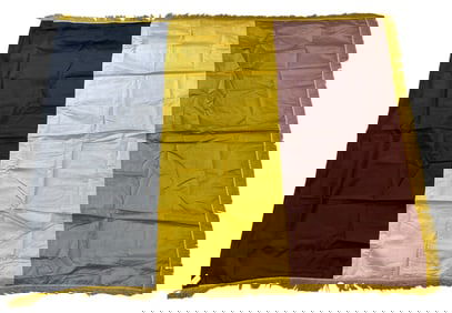 1960s Silk Flag of Belgium With Fringe