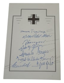 Lot (8) Signed WWII German Fighter Aces Book Plate