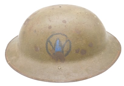 Original WWI US Army 89th Infantry Division Painted Doughboy Helmet