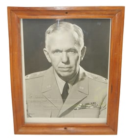 WWII Hand Signed 8 x 10 Framed Photograph of General George C. Marshall