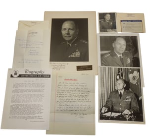 Lot Original Signed Photo Letters Name Tag USAF General Jacob Smart