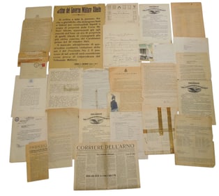 WWII US Army Provincial Commission Italy Allied Government Officer Documents Lot