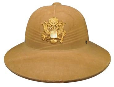 Early WWII US Army Officer Pith Helmet With Many Signatures