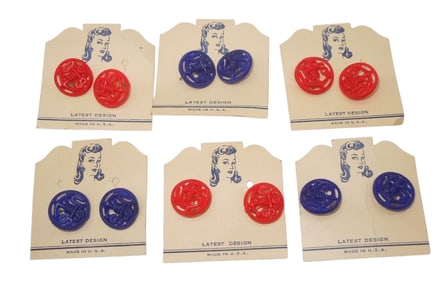 WWII US Navy Home Front Womens Economy Plastic Earrings