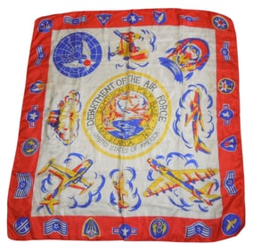 1950s USAF Sampson Air Force Base Silk Table Cover Patches Atomic