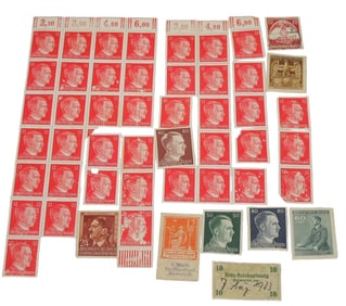 Lot WWII Hitler Germany Postage Stamps Reich Lot