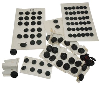 Lot WWII German Department of Justice Uniform Buttons on Cards