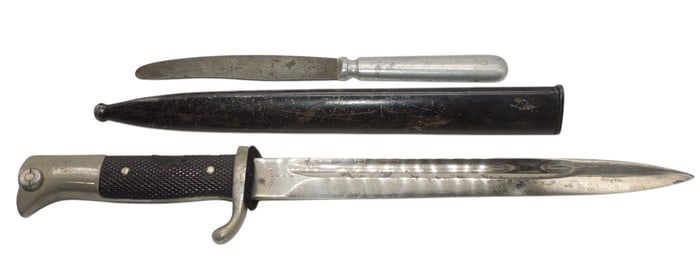 WWII German Army K98 Named Engraved Bayonet Blade & Marked Mess Knife 1938