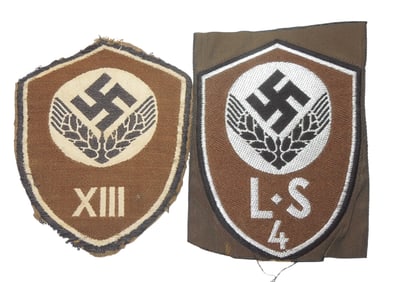 Lot (2) WWII Women's RAD Worker BeVo Patches